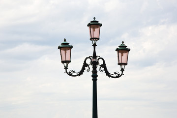 Fototapeta na wymiar Low angle view of a lamppost, Venice, Veneto, Italy
