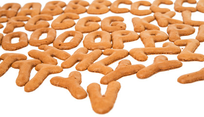 chocolate letters isolated