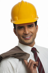 Portrait of a an architect smiling