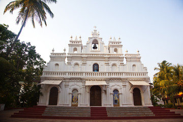 Facade of a church, Goa, India