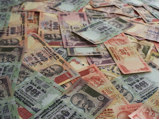 Obraz na płótnie Canvas Variations of Indian Rupees