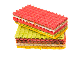 Fototapeta premium Waffle cake isolated