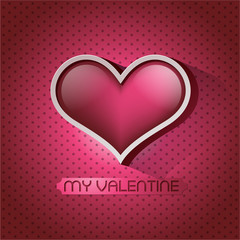 Glossy heart valentin's day card