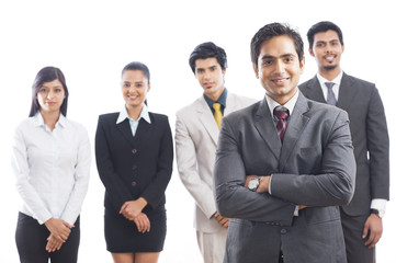 Portrait of business executives smiling
