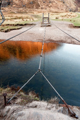 An Steall Fall cable bridge