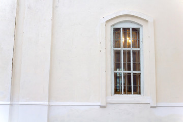 Fototapeta na wymiar old plaster wall texture with window