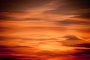 Dramatic sunset as sky background