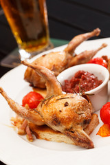 baked quail