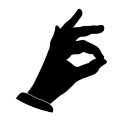 Vector illustration of OK hand