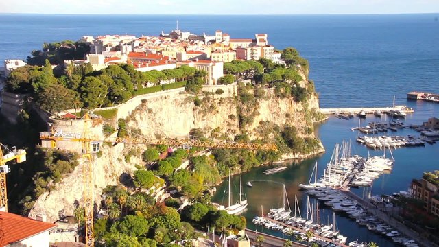 Aerial view of the Prince's Palace, Monaco