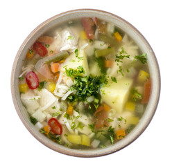 Bowl of chicken soup