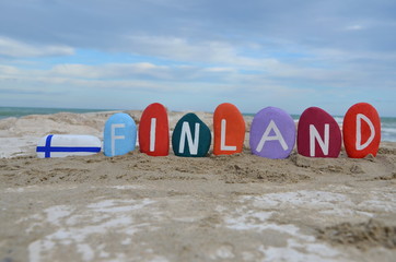 Finland, souvenir on colourful stones