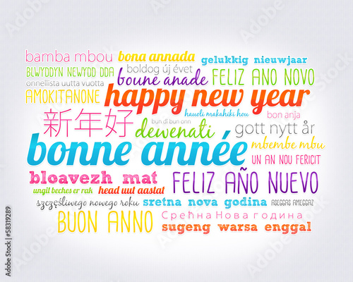 carte bonne annee dans toutes les langues