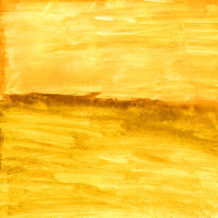 yellow ocher autumn texture watercolor abstract form in the sea