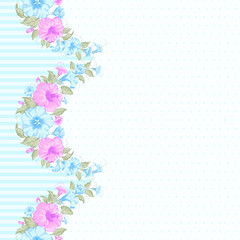 Pink flower seamless pattern