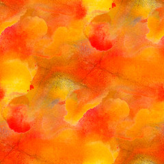 orange yellow macro watercolor seamless texture and paint stains