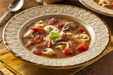 Rustic Homemade Tortellini Soup