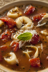 Rustic Homemade Tortellini Soup
