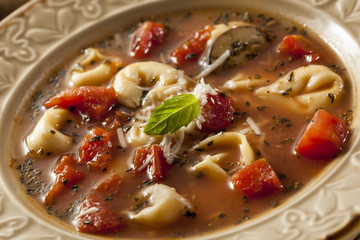 Rustic Homemade Tortellini Soup