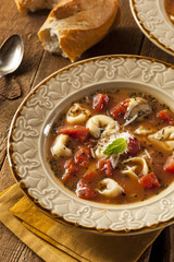 Rustic Homemade Tortellini Soup