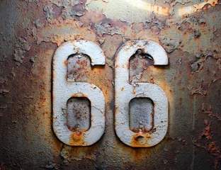Gordijnen 66 route rust americana house texture iron © maxximmm