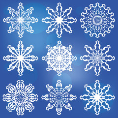 Сollection of snowflakes