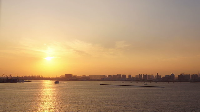 東京湾サンセット（お台場方面を望む）