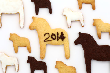 2014年　年賀状　馬のクッキー