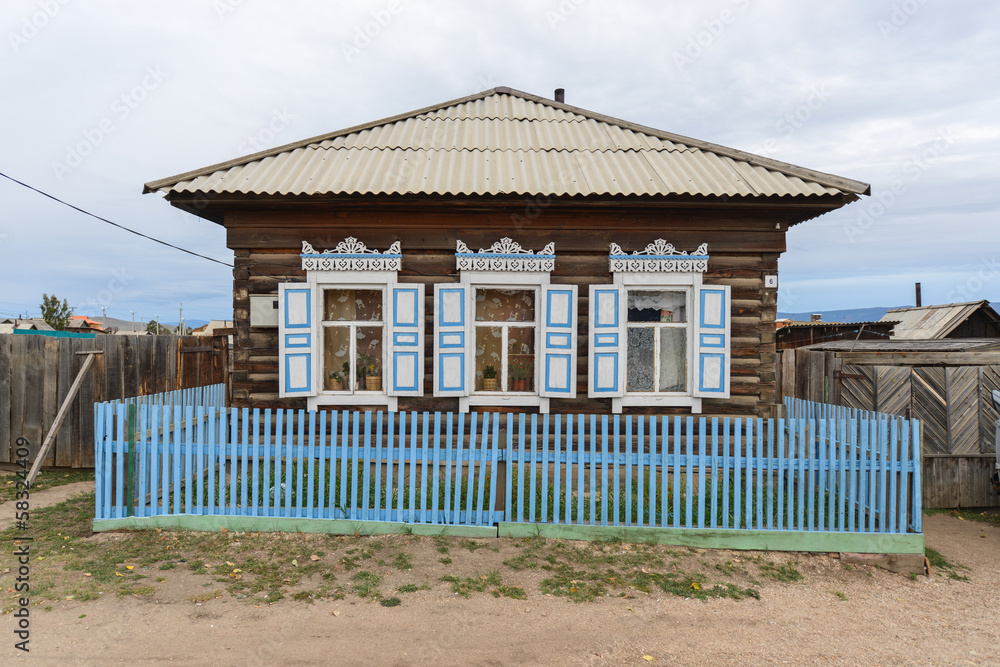 Wall mural Traditional Russian Wooden House