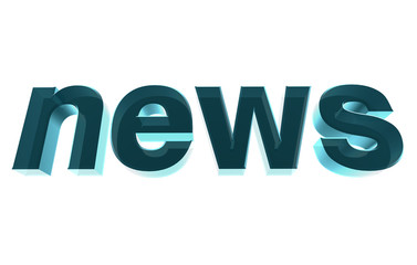 3d News white isolated background