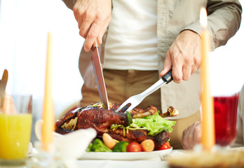 Cutting meat
