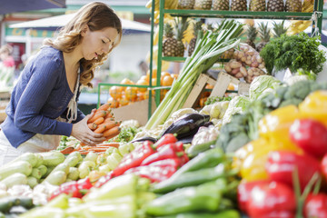 Young woman on the market