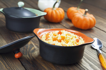 Millet porridge with pumpkin