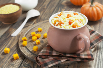 Millet porridge with pumpkin