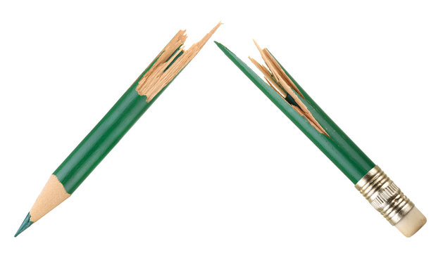 Broken Green Pencil