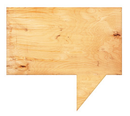 Speech bubbles from wood