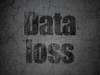 Information concept: Data Loss on grunge wall background