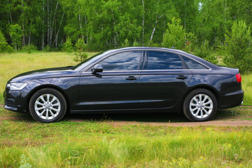 Fototapeta na wymiar Luxury dark car