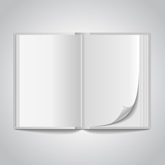 Vector open blank book