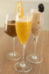 Three non alcoholic cocktails