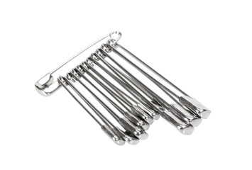 Close-up of safety pins