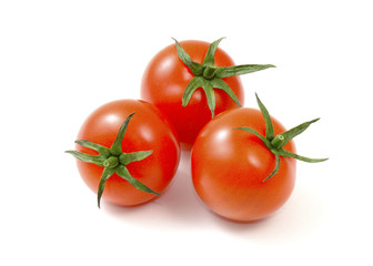 Cherry tomato on white background