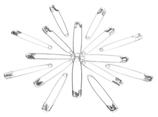 Design made of safety pins