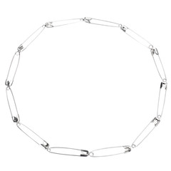 Circle made of safety pins