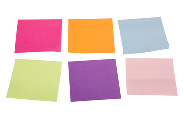 Close-up of blank colorful adhesive notes