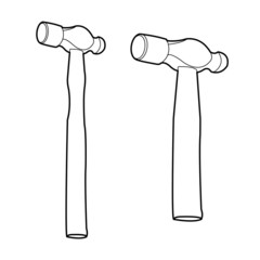 hammer outline vector