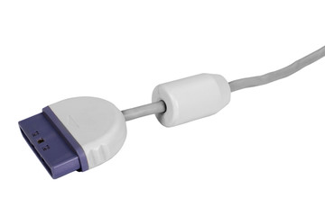 Close-up of a connector with a cable