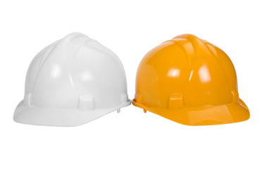 Close-up of hardhats