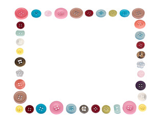 Border created by assorted buttons