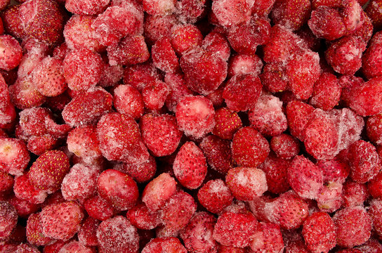 many frozen strawberry